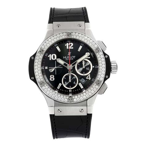 hublot men's big bang original automatic black dial strap watch